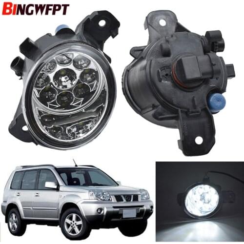 1pair Fog Light Assembly Car Front Bumper LED Fog Light 12V Halogen lamp For Nissan X-Trail T30 2001 2002 2003 2004 2005 2006