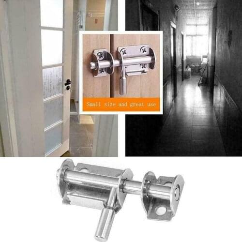1pc Latch(Without Screws) Durable Wooden Door Latch Stainless Steel Lock Hasp Sliding Bolt Safety Hardware