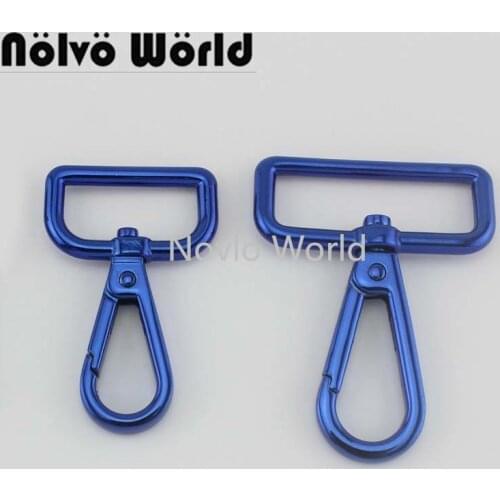 10-30pcs blue color 26mm 38mm swivel snap hook 3/4" 1 " snap clasp clips for purse bag shoulder strap sewing