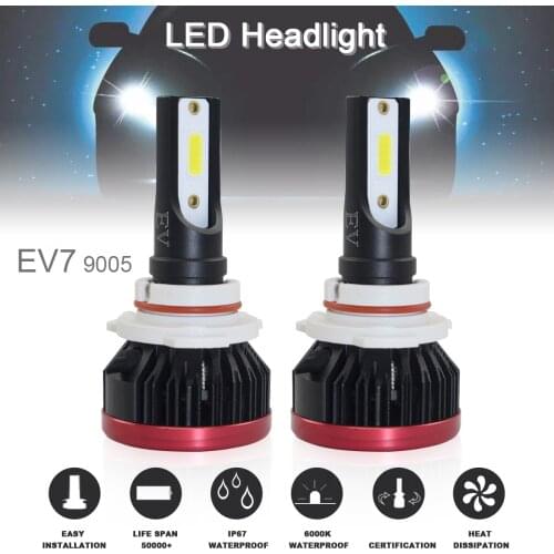2pcs Mini 9005 H10 HB3 Car LED Haedlight Bulbs 120W 20000LM 6500K COB LED Chips Fog Light Lamp Hi or Lo Light Bulbs For Cars SUV