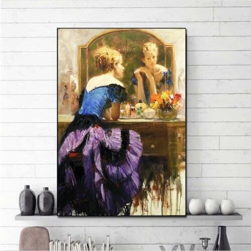 Abstract Oil Painting Canvas Paintings Girl Wall Art Prints Poster Living Room Decor Decorative Paintings On The Wall Home Decor