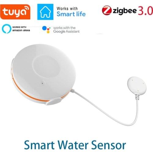 Tuya Water Leak Detector ZigBee 3.0 Smart Water Sensor Wireless Flood Sensor Full Water Linkage Alarm APP Remote Smart Home Work