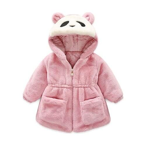 Girls long coat is thick in imitation of fur coat