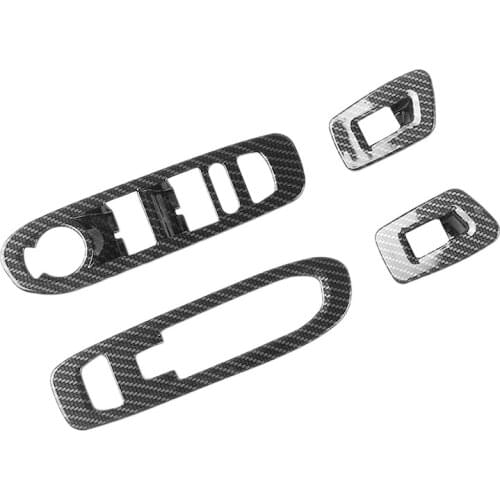 For Jeep Comp 2017-2020 Matte Interior Accessories Window Lift Switch Button Cover Trims Door Armrest Panel Frame