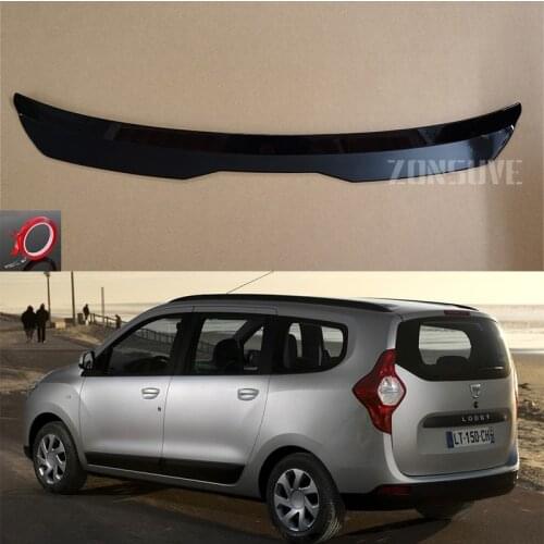 Use For Dacia Lodgy 2013 Year Roof Spoiler Carbon Fiber Look Accessories Body Kit Factory Style