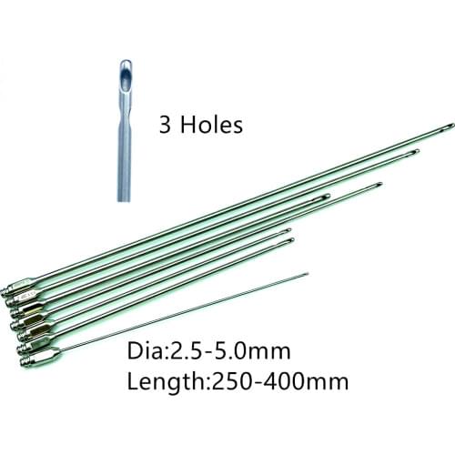 Three Hole LIPOSUCTION cannula Malleable for Facial Plastic Surgery Beauy tools