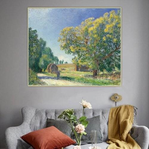 A Forest Clearing, 1885 by Alfred Sisley Canvas Oil Painting Aesthetics Picture Art Backdrop Wall Hanging Decor Home Decoration
