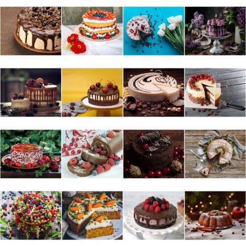 Delicious Cake Diamond Painting Home Decoration Wall Picture for Living Room Decor Handmade Pasting Drill Embroidery Art Modern