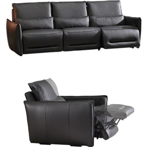 Living Room Sofa set corner sofa electric recliner couch for headrest and seat genuine leather sectional sofas muebles de sala m