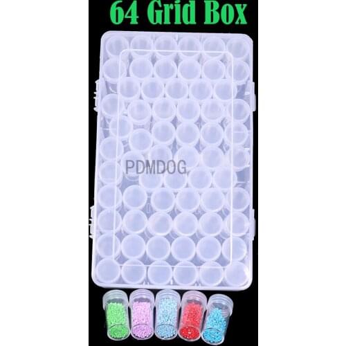 64/24/60 box Dismountable diamond painting Accessories Diamond Embroidery Cases PP plastics Box Organizer Home Storage boxes