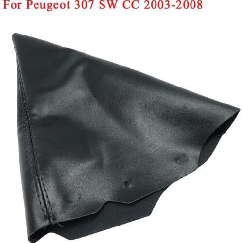 Leather Gear Shift Knob Shifter Stick Gaiter Boot Cover Case Replacement Parts For Peugeot 307 SW CC 2003-2008 Car Accessories