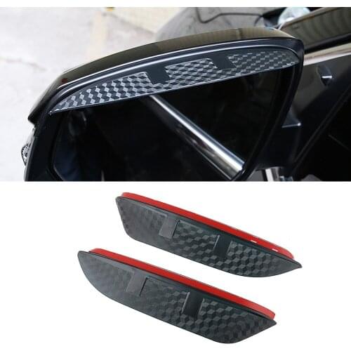 For Toyota Corolla 2001-2021 Auto Car Side Rear View Mirror Rain Visor Carbon Fiber Texture Eyebrow Sunshade Guard Cover Shield