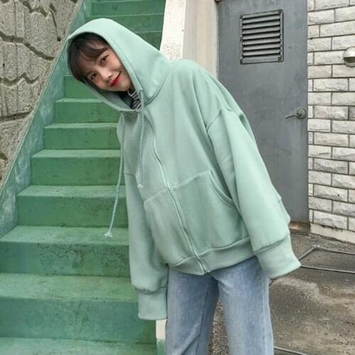 2020 New Women Autumn Winter Hoodie Coats Warm Zipper Jacket Casual Jacket Tops Female Coat Womens HK362