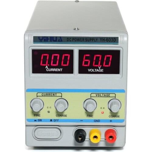 Linear DC adjustable power Supply DC regulated power supply 60V3A constant voltage constant current YIHUA 603D 220V