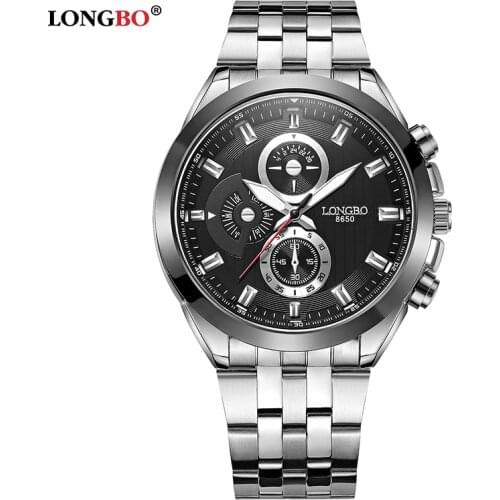 LONGBO Watch Men Military Wristwatch Mens Sports Quartz Watches Dial Clock For Male Watch Gift