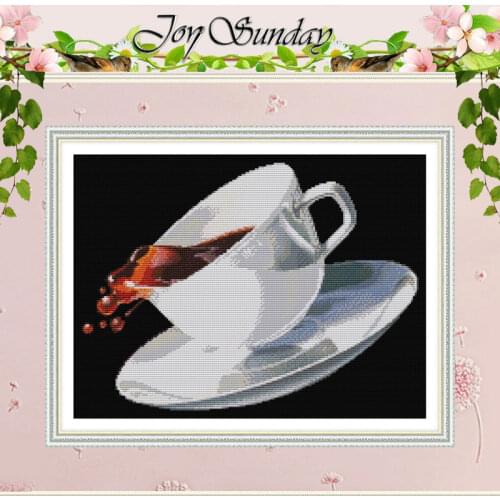 Coffee Cup Patterns Counted Cross Stitch 11CT 14CT Cross Stitch Sets Wholesale Chinese Cross-stitch Kits Embroidery Needlework
