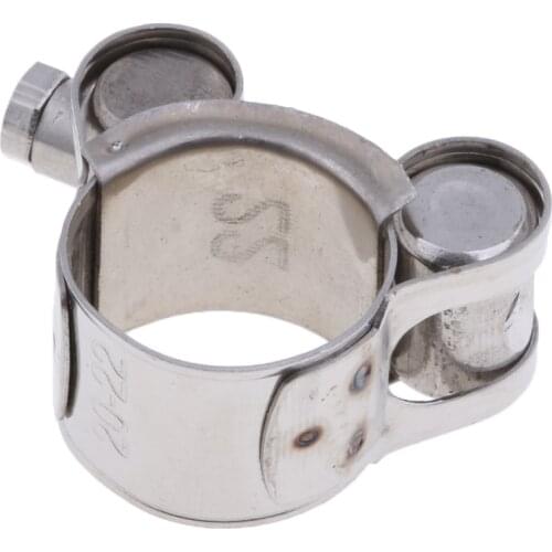 Stainless Steel Motorcycle Exhaust Muffler Pipe Turbo Clip Clamp (20-22mm)