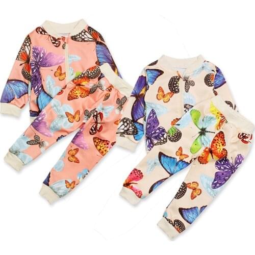Toddler Kids Baby Girls Clothes Autumn Winter Tracksuit Sets Casual Long Sleeve printing Tops+ Pants Outfits Newborn clothing