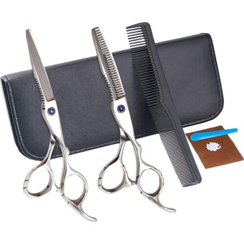 6 Inch Silver Wholesale Barber Supplies Stainless Steel Hair Cutting Thinning Salon Scissors