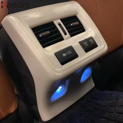 For Toyota Avalon 2019 2020 Carbon Fiber Armrest Rear Air Conditonnal Vent Cover Trim AC Outlet Panel Interior Accessories