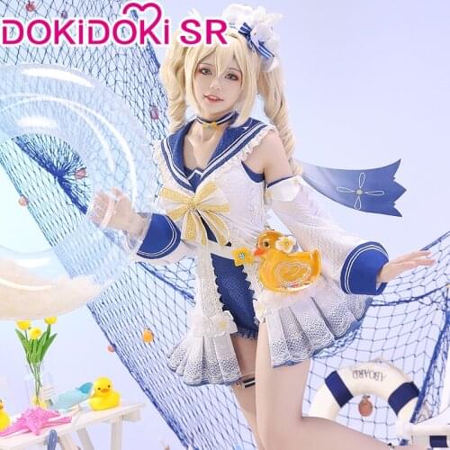 PRE-SALE DokiDoki-SR Game Genshin Impact Barbara Swimsuit Cosplay Costume Genshin Impact Barbara Cute Swimsuits