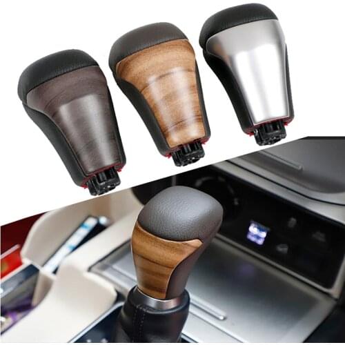 For Toyota Land Cruiser Prado 150 2018 2019 2020 Automatic Gear Shift Knob Head Ball DSG Leather Wooden Gear Shift Knob replace