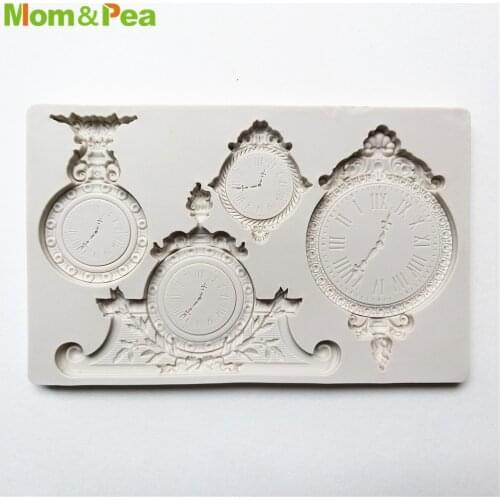 MPA2262 Clock Shaped Silicone Mold Gum Paste Chocolate Ornamental Fondant Mould Cake Decoration Tools