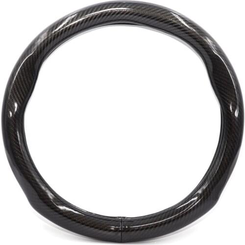 SmRKE Car Accessories For Benz GLA Black Carbon Fiber Leather Steering Wheel Cover Sport Racing Car Styling