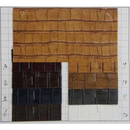 PU artificial leather fabric crocodile embossed grain handbag shoes material top quality furniture shoes handbag fabric leather