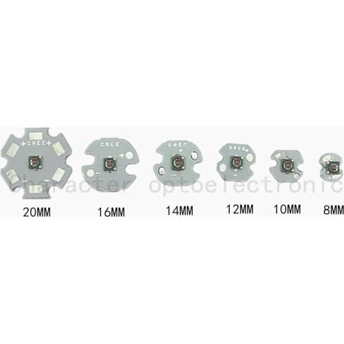 5PCS Cree XLamp XPE XP-E 3W RED 620nm-630nm LED Light Emitter Bulb mounted With 20/16/14/12/10/8MM Aluminum PCB