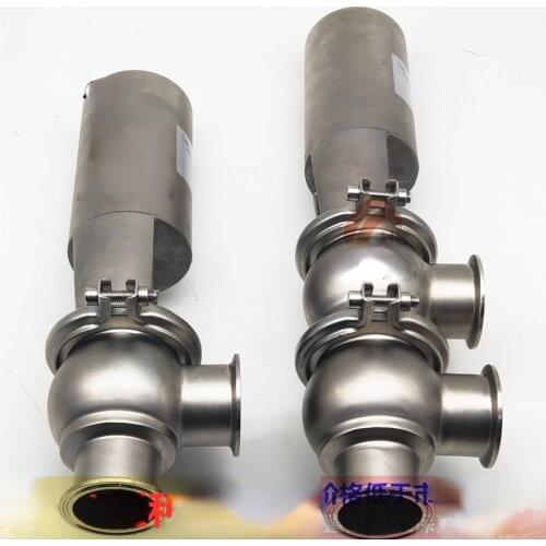 L/F Type 1.5" 2" 2.5" Tri Clamp SUS 304 Stainless Steel Sanitary Pneumatic Reversing Switch Direction Valve Homebrew Beer