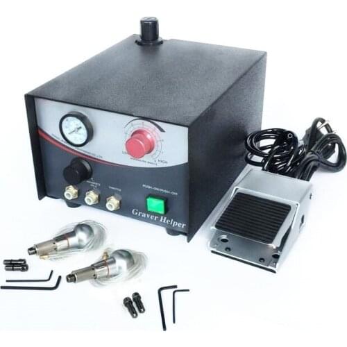 High Quality 220V 110V Jewelry Engraving Machine Hand Pneumatic Engraving Tool Graver Max Double Ended 1set/lot