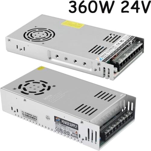 3D Printer Parts Power switch AC 110V / 220V DC 24V 15A 360W power supply transformer switch for Ender 3 Printer