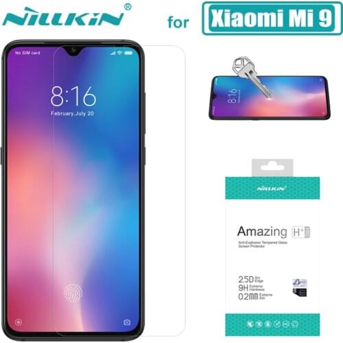 For Xiaomi Poco X3 NFC Mi 9 Lite Mi9T Glass Nillkin 9H Tempered Glass Screen Protector Xiaomi Mi 9T 9 8 SE 6 Redmi K30 K20 Pro