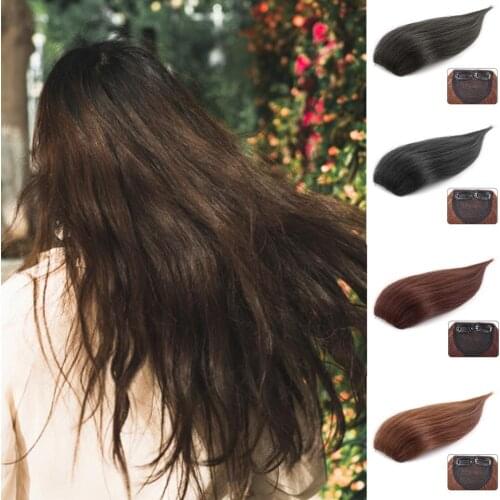 Women Hair Extension Clip Long Supplement Hair Elastic Clip Invisible Human Hair Wig Pads Fake Hairpieces