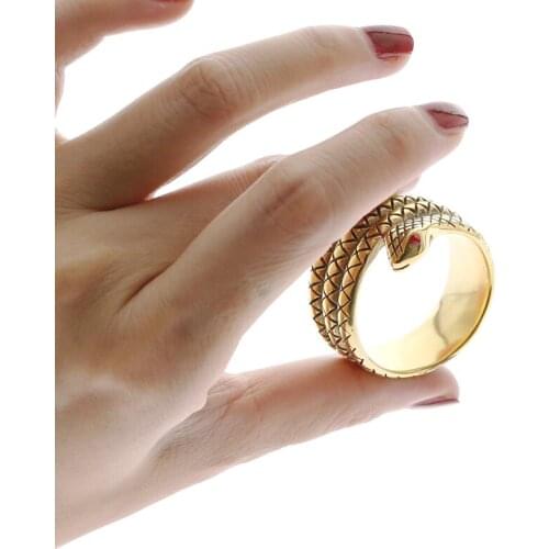Gold Cobra Cock Ring Snake Glans Ring Stainless Steel Male Sex Ring Stop Premature Ejaculation Erection Sex Toys For Men