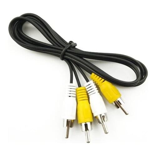 1M 2RCA Male to 2RCA Jack Stereo Aux RCA Audio Cable for DVD TV Speaker Yellow White Connector Extension Cord