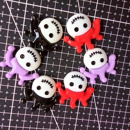 1pcs/lot resin flat back Halloween spider cartoon animal 29mm Cabochons Hair Bow Center DIY Christmas decration