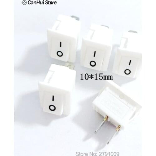 10PCS Become Warped Plate Switch KCD11-101 3A 250V 10*15 ON-OFF 2Pin 10X15 Ship Type Switch White 10X15