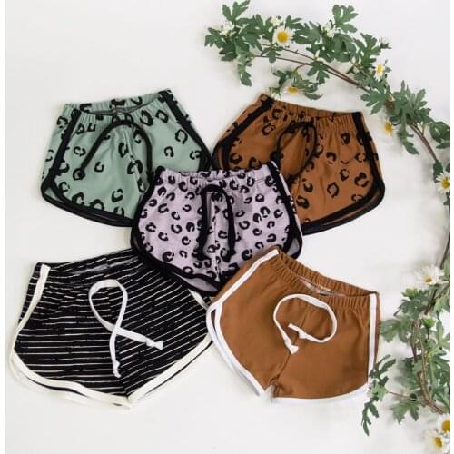 2020 New Summer Infant Baby Girls Boys Leopard Shorts 3 Colors Elastic Waist High Causal Trousers 1-6Y