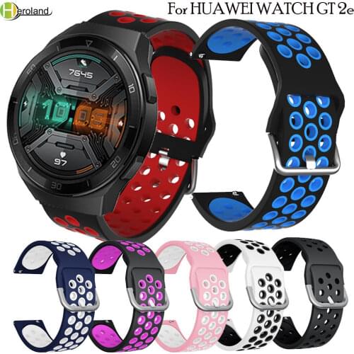 22MM silicone Watchband strap For Huawei watch GT 2e Replacement Smart Accessories wriststrap For Huawei Watch GT1 GT 2 46MM