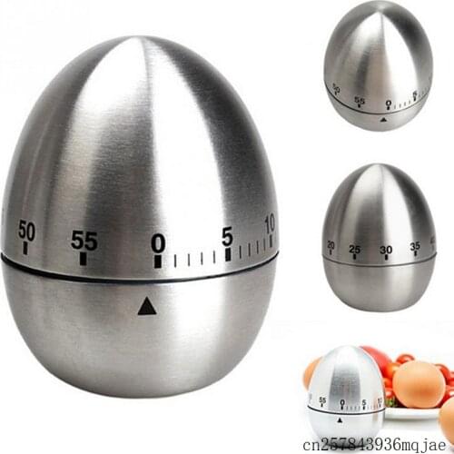 30pcs Mechanical Egg Kitchen Timer Cooking Timer Alarm 60 Minutes Kitchen Gadgets Timer Stainless Steel
