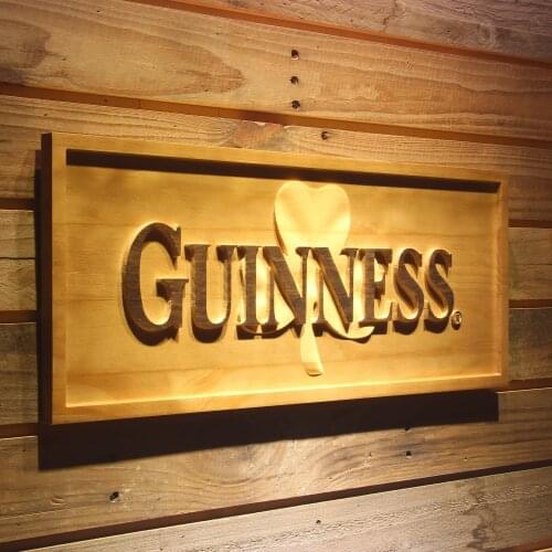 Guinness Shamrock Beer 3D Wooden Signs