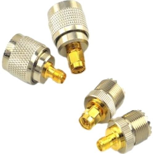 4Pack UHF SO-239 SO239 to SMA Plug Connector Coaxial Adapter Test