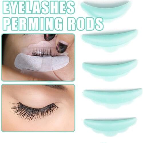5 Pairs Silicone Eyelash Perming Curlers Curl Lash Lift Rods Durable Curl Silicone Shields Lash Lifting Shield Pads Supplies