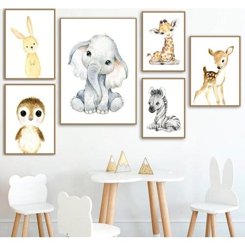 5D DIY Diamond Painting Cross Stitch Cartoon Animal Lion Elephant Giraffe Fox Squirrel Diamond Mosaic Picture Kids Room Decor