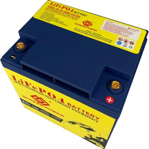 12.8V 30L-BS 20Ah Motorcycle Battery LiFePO4 Motorbike CCA 750A With BMS Motor Scooter Lithium Iron Replace YTX3