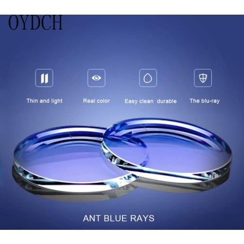 Anti Blue Light Blocking 1.56 1.61 1.67 Prescription CR-39 Resin Aspheric Glasses Lenses Myopia Hyperopia Presbyopia Lens