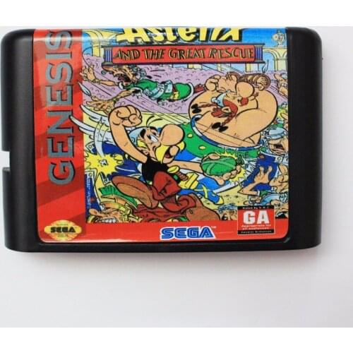 Asterix And The Great Rescue NTSC-USA 16 bit MD Game Card For Sega Mega Drive For Genesis