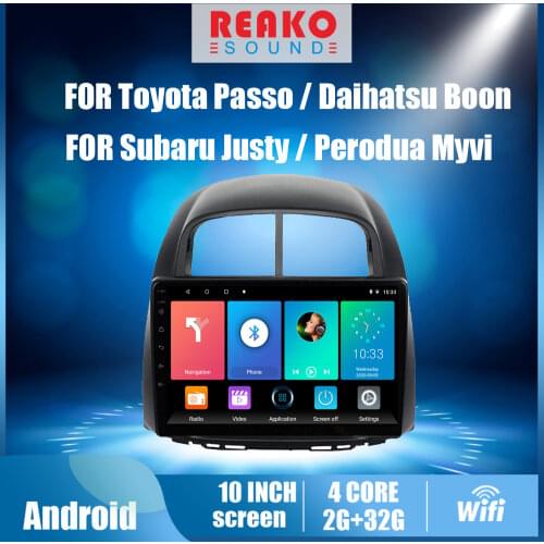 REAKOSOUND For Toyota Passo Daihatsu Boon Sirion Subaru Justy Perodua Myvi 2 Din Car Multimedia Android Player Navigation GPS